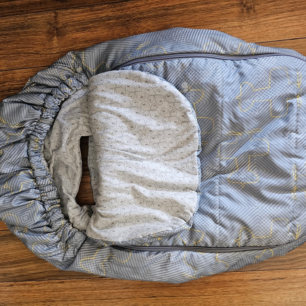 PERLIMPINPIN - Blue and Gray Kids Car Seat Cover